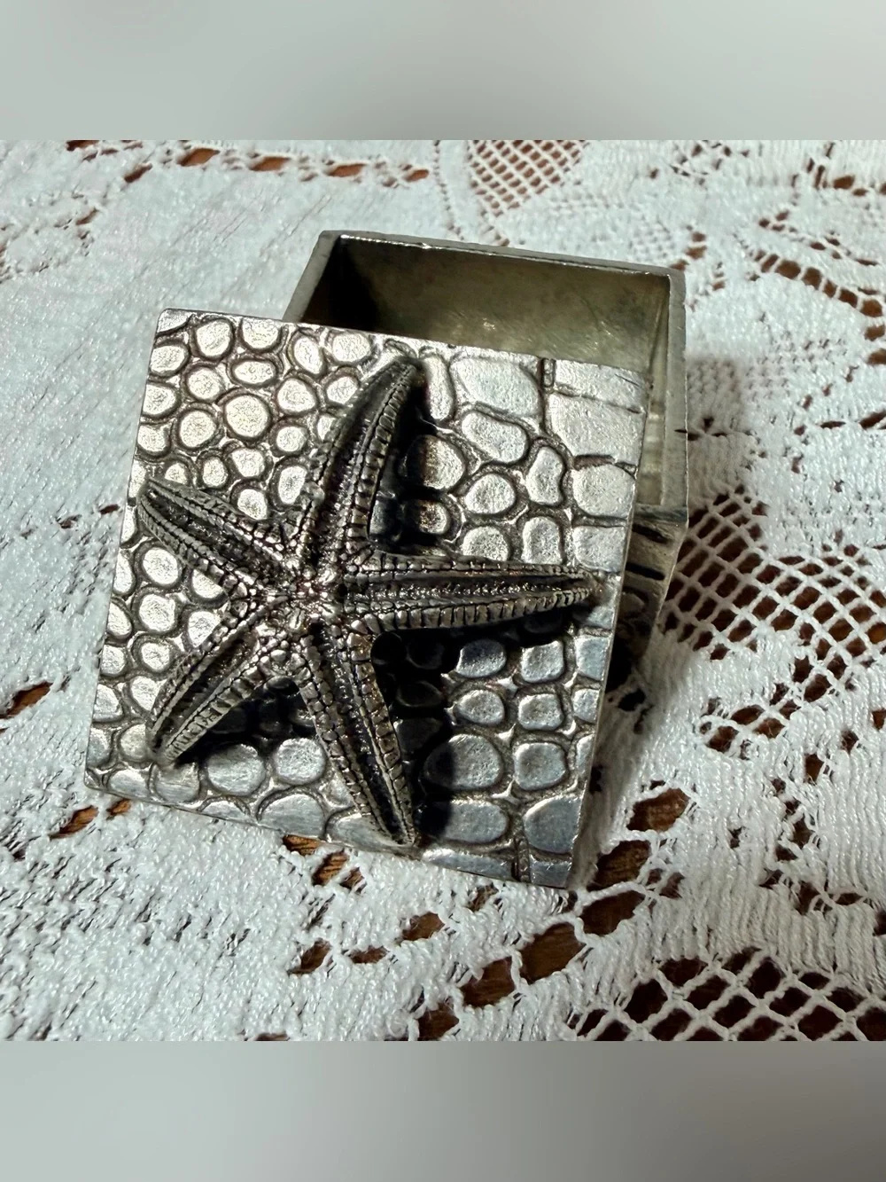 Vintage Signed Italian Artist Cipolla for Neiman Marcus Silver Starfish Trinket